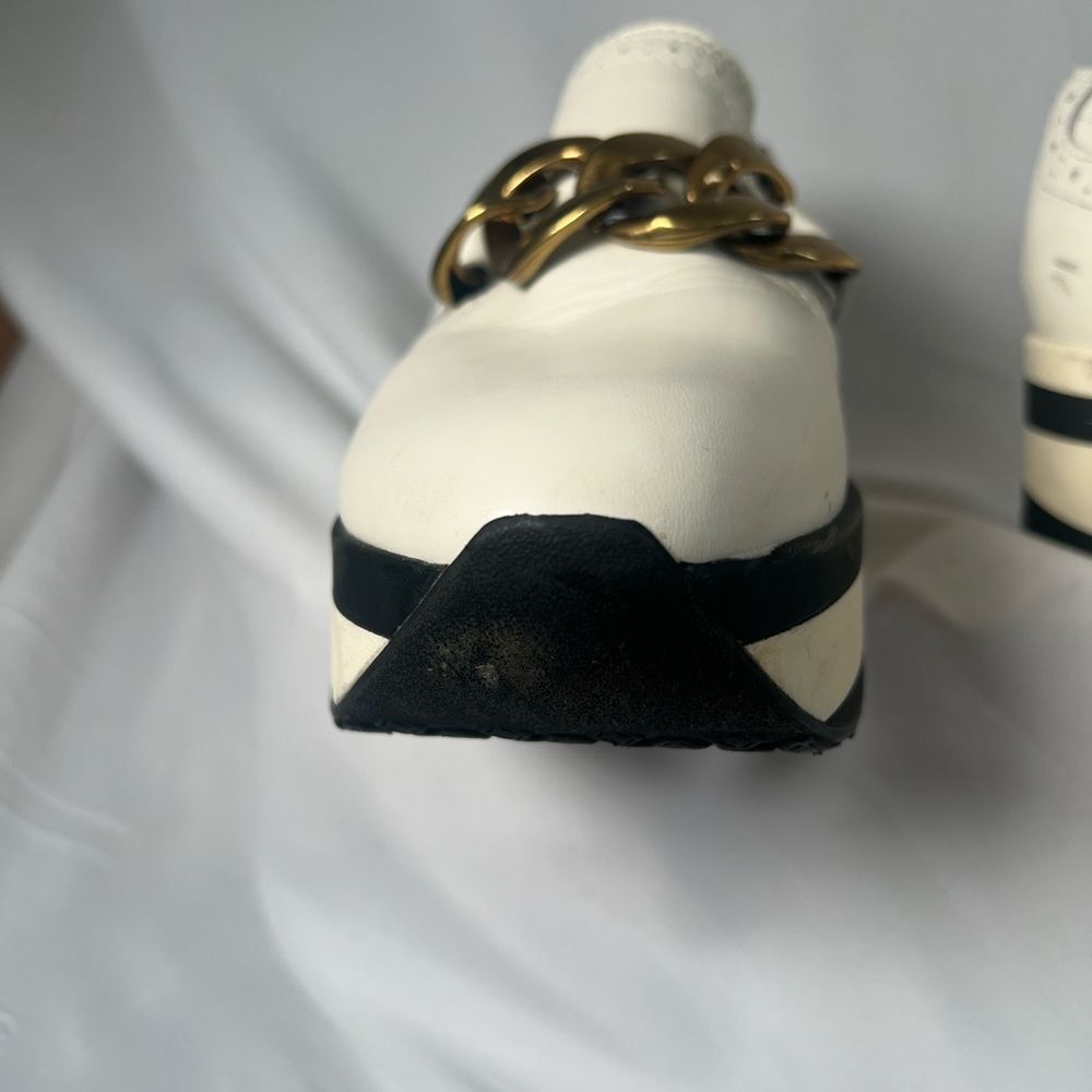 Dolce Vita Jhenee Cream and Black Platform Loafer Creepers Sneakers - size 8.5 - Picture 9 of 10